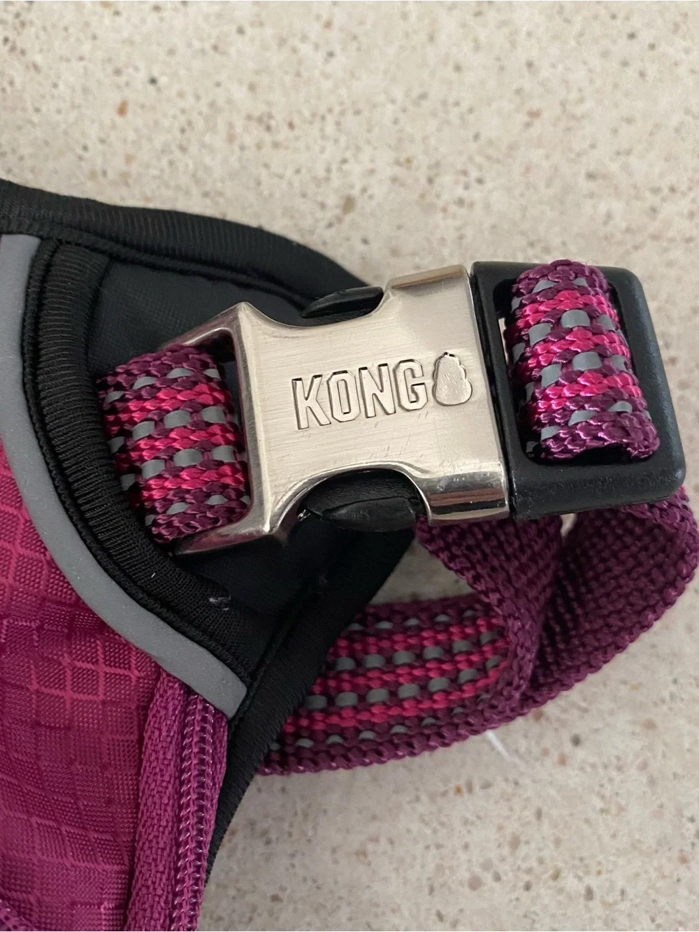 KONG Ultra Durable Dog Harness Pink Purple Reflector Medium